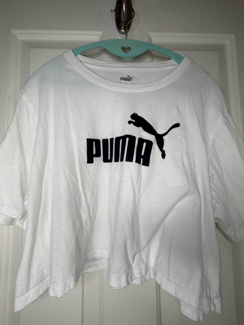 Puma White Tee with Black Logo Tab